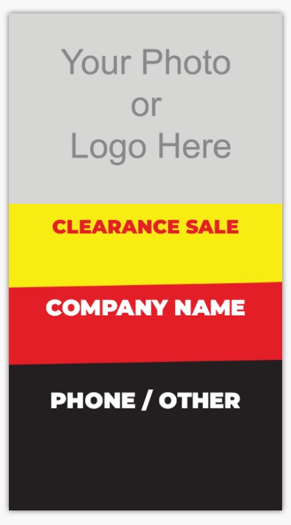 A coupon clearance sale black yellow design for Purpose with 1 uploads