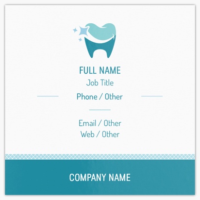 Design Preview for Design Gallery: Dentistry Ultra-Thick Business Cards, Square (65 x 65 mm)