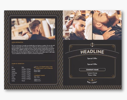 Design Preview for Design Gallery: Barbers Custom Brochures, 11" x 17" Bi-fold