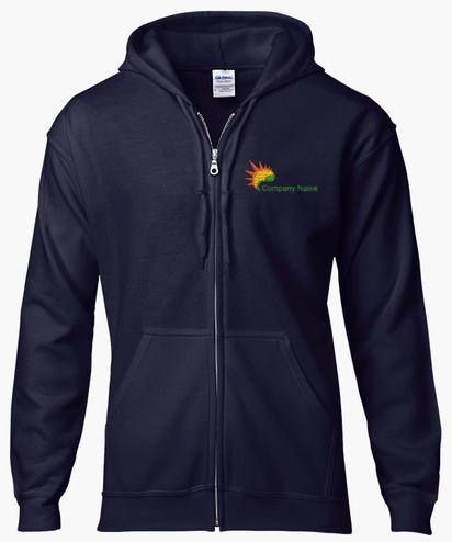 Design Preview for Templates for Agriculture & Farming Zip Up Hoodies 
