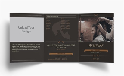 Design Preview for Design Gallery: Barbers Folded Leaflets, Tri-fold A6 (105 x 148 mm)