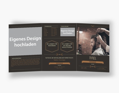 Designvorschau für Designgalerie: Falzflyer Friseursalons, Wickelfalz A5 (148 x 210 mm)