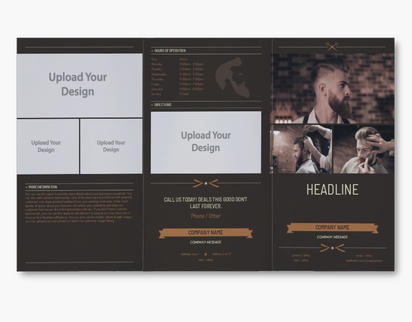 Design Preview for Design Gallery: Barbers Custom Brochures, 9" x 16" Tri-fold