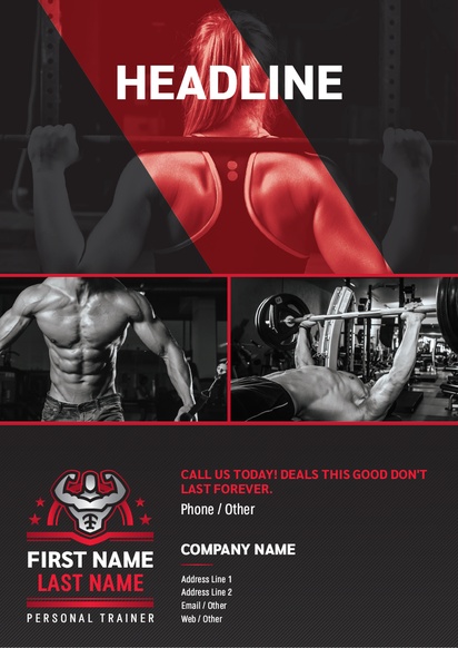 Design Preview for Design Gallery: Sports & Fitness Flyers & Leaflets,  No Fold/Flyer A5 (148 x 210 mm)