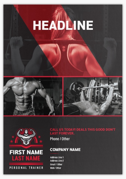 Design Preview for Design Gallery: Sports & Fitness Flyers & Leaflets,  No Fold/Flyer A5 (148 x 210 mm)