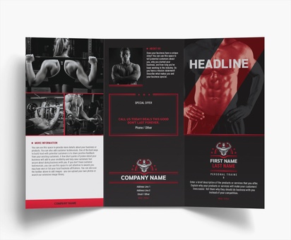Design Preview for Design Gallery: Sports & Fitness Folded Leaflets, Tri-fold DL (99 x 210 mm)