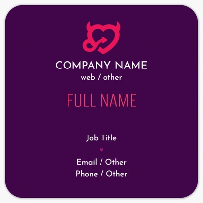 Design Preview for Design Gallery: Introduction & Dating Agencies Rounded Corner Business Cards, Rounded Square (65 x 65 mm)
