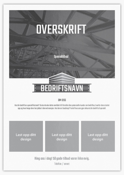 Forhåndsvisning av design for Designgalleri: Sveising & Metallarbeid Flyere og brosjyrer,  Ikke foldet A5 (148 x 210 mm)