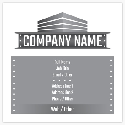 Design Preview for Templates for Manufacturing & Distribution Standard Name Cards , Square (65 x 65 mm)