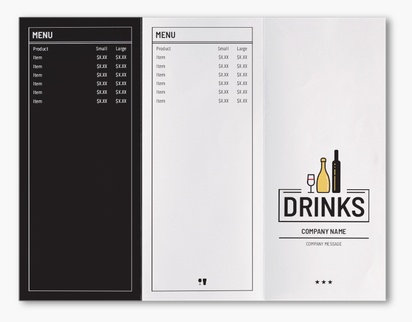 A to drink drinks menu gray design for Modern & Simple