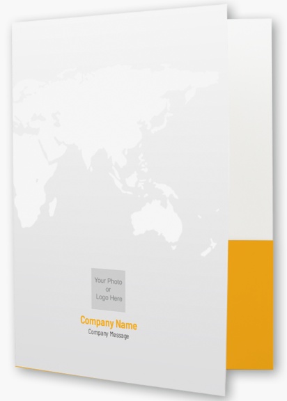 A global company consulting white orange design with 1 uploads
