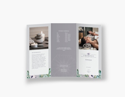 Vista previa del diseño de Galería de diseños de folletos plegados para flores y follajes, Tríptico DL (99 x 210 mm)