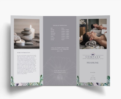 Design Preview for Design Gallery: Massage & Reflexology Folded Leaflets, Tri-fold DL (99 x 210 mm)