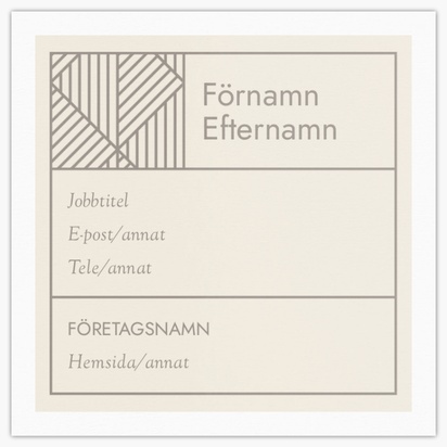 Förhandsgranskning av design för Designgalleri: Bolån Extratjocka visitkort, Fyrkantiga (65 x 65 mm)