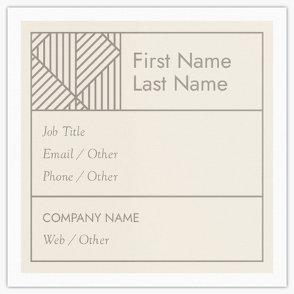Design Preview for Finance & Insurance Square Business Cards Templates