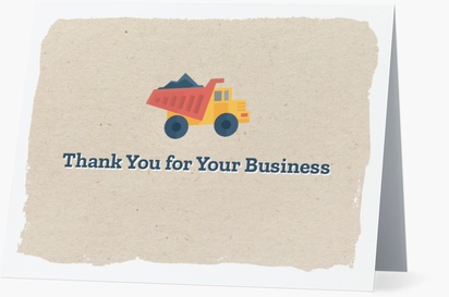 Design Preview for Thank You Cards: Examples and Templates, Folded 10.7 x 13.9 cm