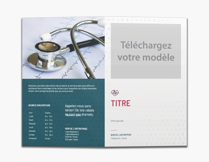 Aperçu du design pou rGalerie de modèles : Dépliants, Matériel médical et pharmaceutique, 8.5 x 11 po Deux volets