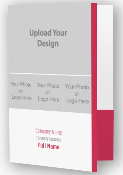 A plain photo red white design with 4 uploads
