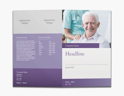 A home caregiver physical therapist purple blue design with 2 uploads