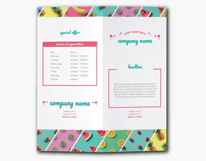 Design Preview for Design Gallery: Ice Cream & Food Trucks Custom Brochures, 9" x 8" Bi-fold