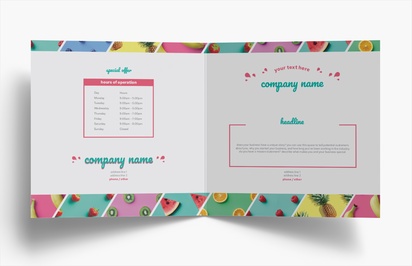 Design Preview for Design Gallery: Sweet Shops Folded Leaflets, Bi-fold Square (210 x 210 mm)