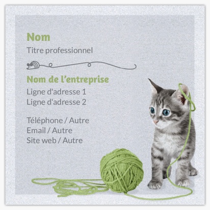 Aperçu du graphisme pour Galerie de modèles : cartes de visite effet nacré pour animaux et soins vétérinaires