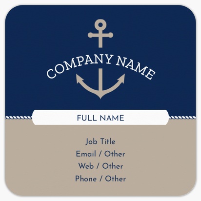 Design Preview for Design Gallery: Boats & Maritime Rounded Corner Business Cards, Rounded Square (65 x 65 mm)