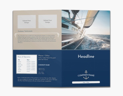 Design Preview for Design Gallery: Boats & Maritime Custom Brochures, 8.5" x 11" Bi-fold