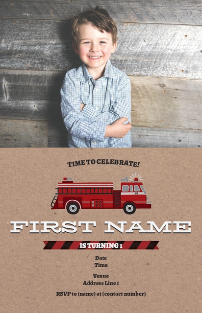 A 1 photos fire man gray brown design for Birthday with 1 uploads