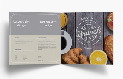 Forhåndsvisning av design for Designgalleri: Bakerier Brosjyrer, 2-fløyet Kvadratisk 210 x 210 mm