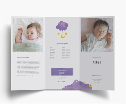 Voorvertoning ontwerp voor Ontwerpgalerij: Zwangerschap en bevallen Folders, Drieluik DL (99 x 210 mm)