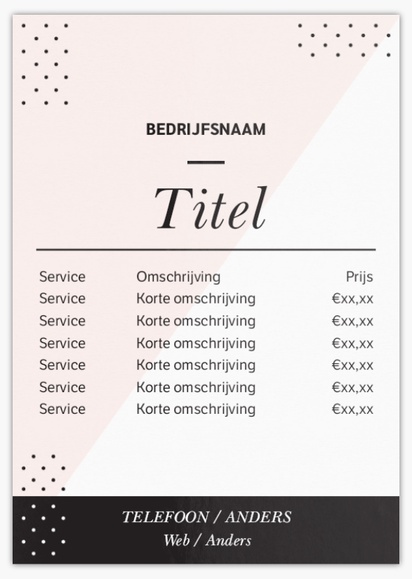 Voorvertoning ontwerp voor Ontwerpgalerij: Modern & Eenvoudig Flyers en folders,  Geen vouwlijn A7 (74 x 105 mm)