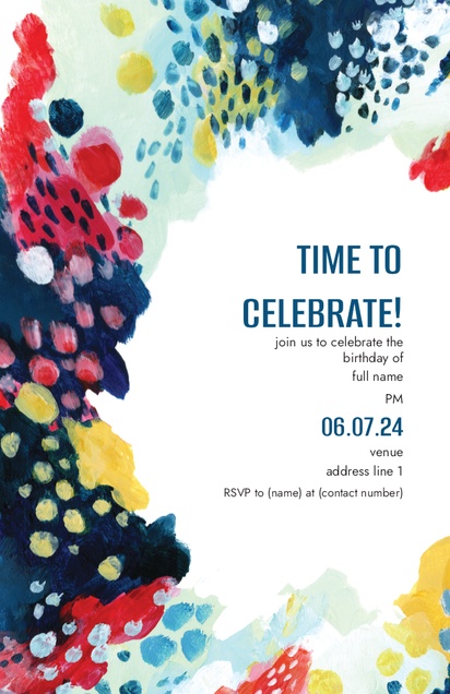 Design Preview for Design Gallery: Bold & Colourful Invitations and Announcements, Flat 11.7 x 18.2 cm