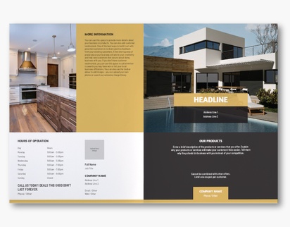 Design Preview for Real Estate Agents Custom Brochures Templates, 11" x 17" Bi-fold