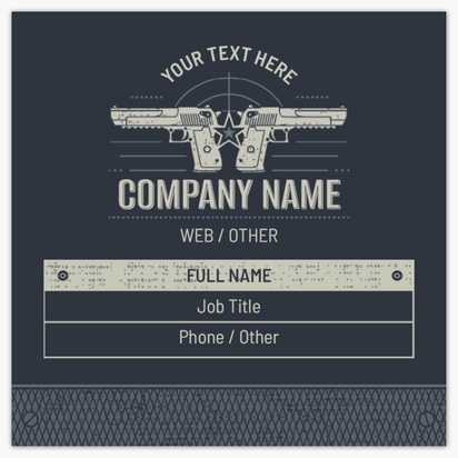 Design Preview for Design Gallery: Military Standard Business Cards, Square (65 x 65 mm)