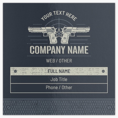 Design Preview for Hunting & Fishing Glossy Business Cards Templates, Square (2.5" x 2.5")