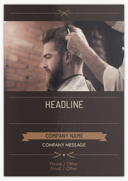 Design Preview for Design Gallery: Barbers Flyers & Leaflets,  No Fold/Flyer A7 (74 x 105 mm)