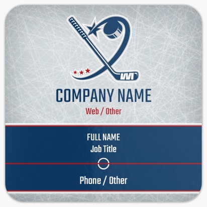 Design Preview for Design Gallery: Sports Specific Rounded Corner Business Cards, Square (2.5" x 2.5")
