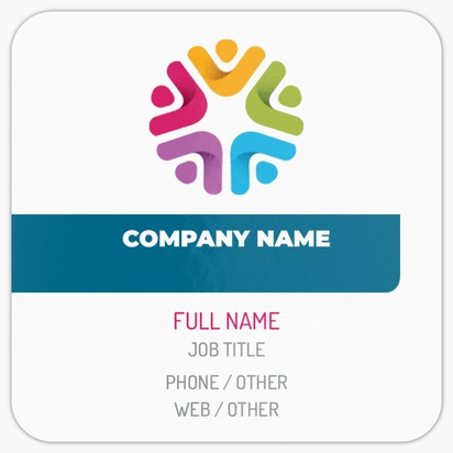 Design Preview for Foster Services & Adoption Rounded Corner Business Cards Templates, Square (2.5" x 2.5")