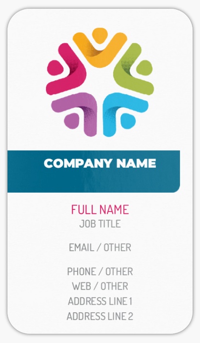 Design Preview for Design Gallery: Recruiting & Temporary Agencies Rounded Corner Business Cards, Standard (3.5" x 2")