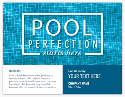 Design Preview for Pool & Spa Care Postcards Templates, 4.2" x 5.5"