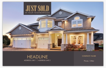 A just sold real estate gray blue design