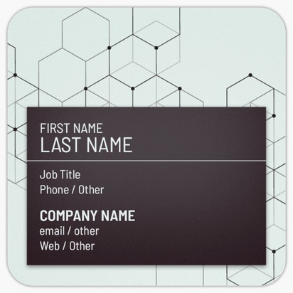 Design Preview for Design Gallery: Technology Rounded Corner Business Cards, Rounded Square (65 x 65 mm)