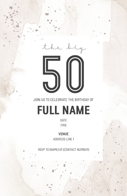 A 50th birthday milestone birthday white design for Theme