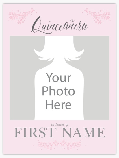 A girly photo gray design for Events with 1 uploads