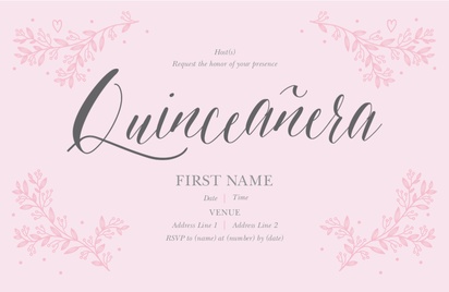 A quinceanera quinceanera typography white pink design for Elegant