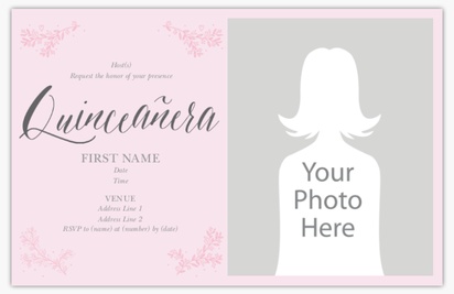 A quinceanera typography photo white purple design for Theme with 1 uploads