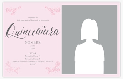 Un tipografía quinceañera foto diseño blanco rosa para Tema con 1 imágenes