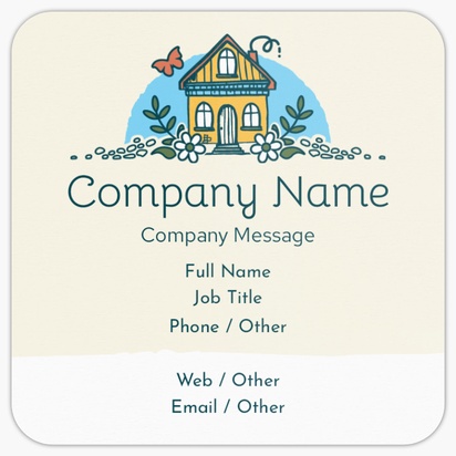 Design Preview for Design Gallery: Foster Services & Adoption Rounded Corner Business Cards, Square (2.5" x 2.5")