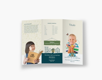 Vista previa del diseño de Galería de diseños de folletos plegados para escuelas de primaria, Tríptico DL (99 x 210 mm)